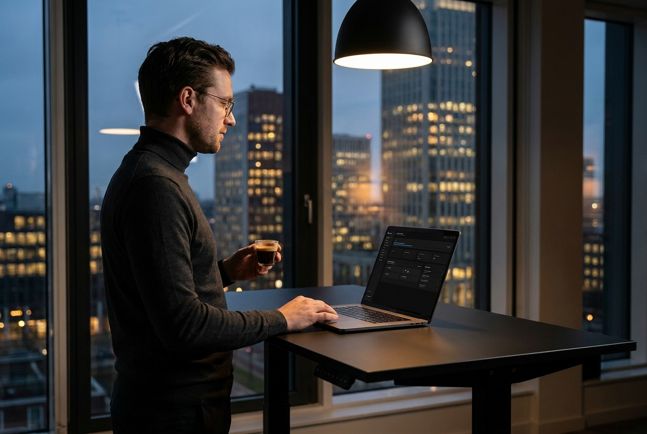 Agency Dashboard op een MacBook
